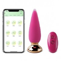 APP Controlled Anal Plug 10-speed with Remote Control pink